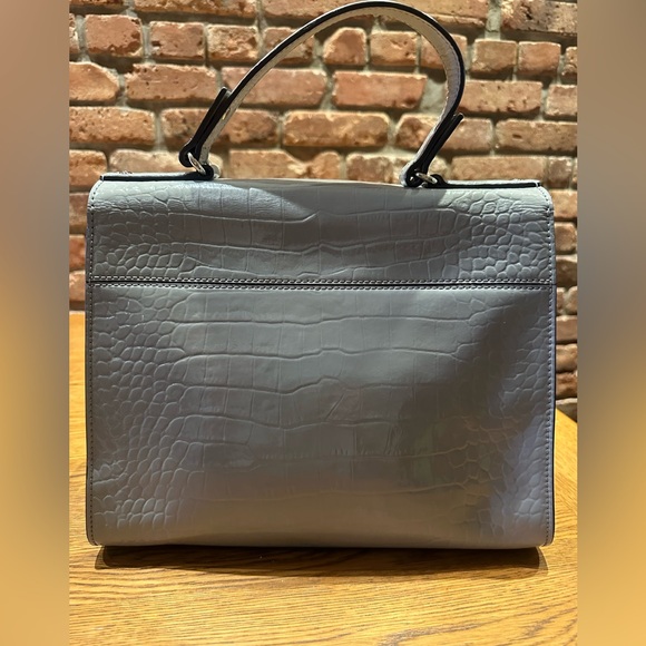 Kate Spade Knightsbridge Doris Purse Gray Crocodile Crossbody/Top Hold Preloved - Picture 8 of 16